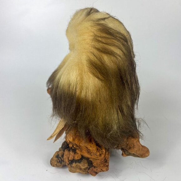 Vintage Wooly Whooos Shearling Owl Figurine By Sandy Finch - Picture 5 of 9